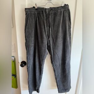 Wax London Kurt Trousers in Grey Corduroy 36